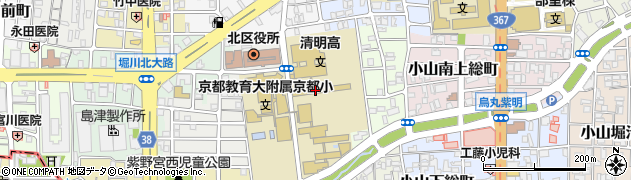京都府京都市北区小山南大野町周辺の地図