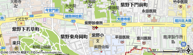 京都府京都市北区紫野上築山町周辺の地図