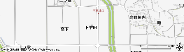 京都府亀岡市河原林町河原尻（下平田）周辺の地図
