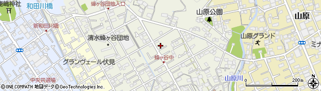 静岡県静岡市清水区蜂ヶ谷259周辺の地図