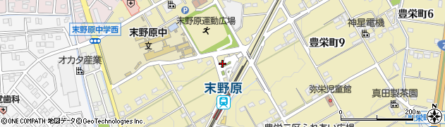 愛知県豊田市豊栄町周辺の地図