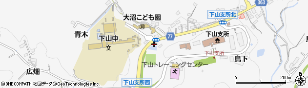 愛知県豊田市大沼町船橋周辺の地図