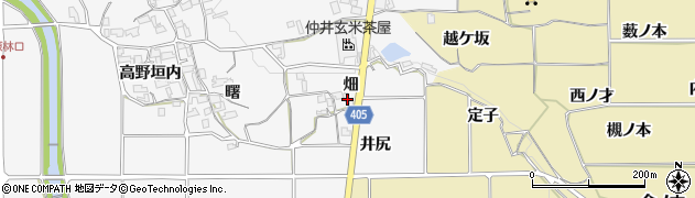 京都府亀岡市河原林町河原尻（畑）周辺の地図