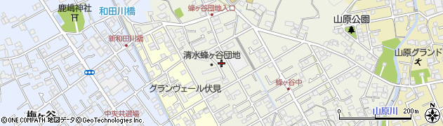 静岡県静岡市清水区蜂ヶ谷478周辺の地図