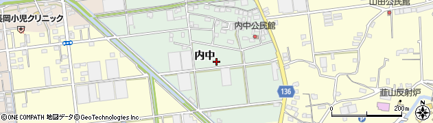 静岡県伊豆の国市内中周辺の地図