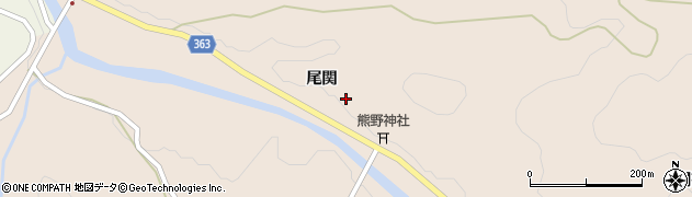 愛知県豊田市羽布町尾関周辺の地図