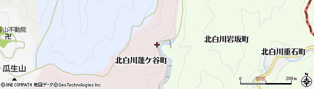 京都府京都市左京区北白川蓬ケ谷町周辺の地図