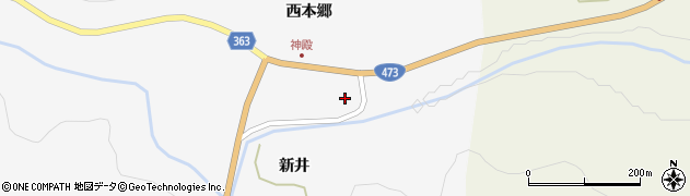 愛知県豊田市神殿町（狐神）周辺の地図