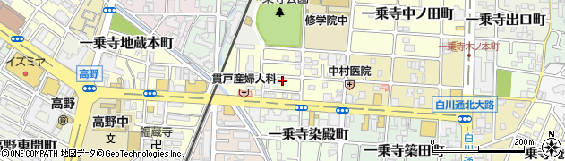 京都府京都市左京区一乗寺梅ノ木町43周辺の地図