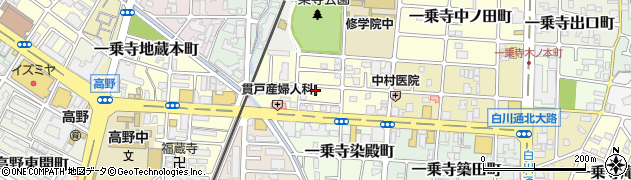 京都府京都市左京区一乗寺梅ノ木町42周辺の地図