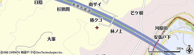 愛知県豊田市中垣内町椿クゴ周辺の地図