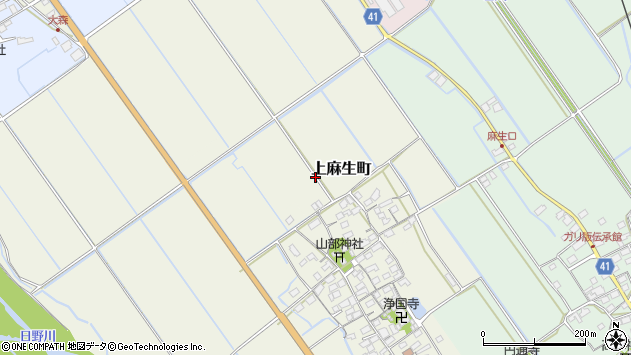 〒529-1523 滋賀県東近江市上麻生町の地図