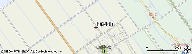 滋賀県東近江市上麻生町周辺の地図
