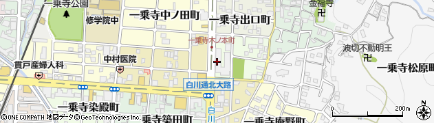 京都府京都市左京区一乗寺野田町周辺の地図