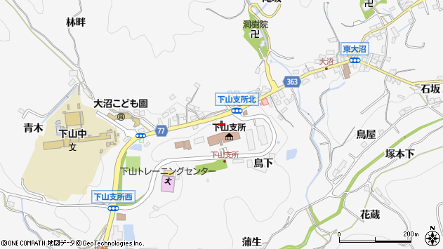 〒444-3242 愛知県豊田市大沼町の地図