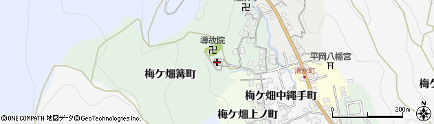 京都府京都市右京区梅ケ畑篝町周辺の地図