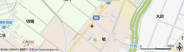 愛知県豊田市大島町旭74周辺の地図