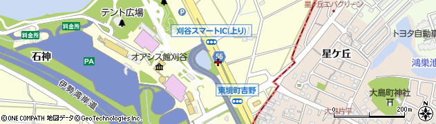 愛知県刈谷市東境町吉野周辺の地図
