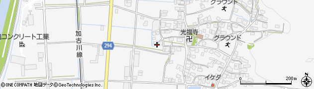 兵庫県西脇市黒田庄町前坂周辺の地図