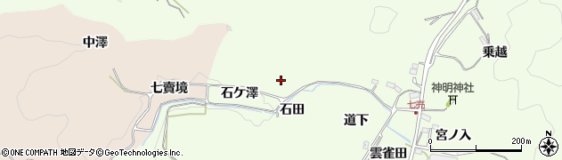 愛知県豊田市滝脇町石ケ澤周辺の地図