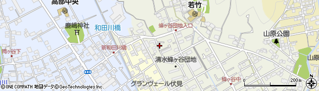 静岡県静岡市清水区蜂ヶ谷502周辺の地図