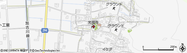 兵庫県西脇市黒田庄町前坂617周辺の地図