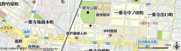 京都府京都市左京区一乗寺梅ノ木町17周辺の地図
