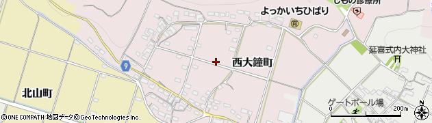 三重県四日市市西大鐘町周辺の地図