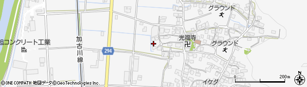 兵庫県西脇市黒田庄町前坂781周辺の地図