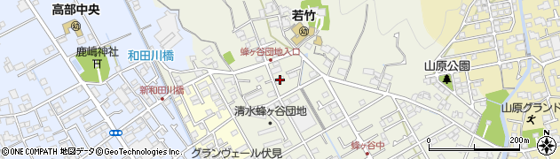 静岡県静岡市清水区蜂ヶ谷467周辺の地図