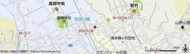静岡県静岡市清水区蜂ヶ谷515周辺の地図