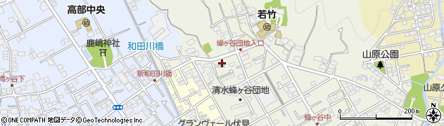 静岡県静岡市清水区蜂ヶ谷529周辺の地図