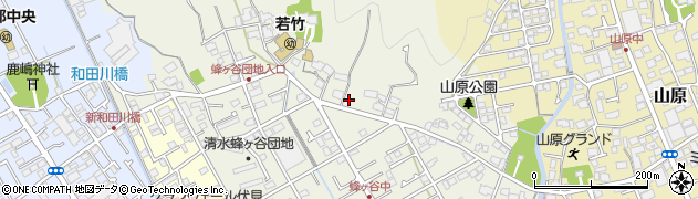 静岡県静岡市清水区蜂ヶ谷394周辺の地図