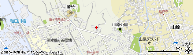静岡県静岡市清水区蜂ヶ谷389周辺の地図