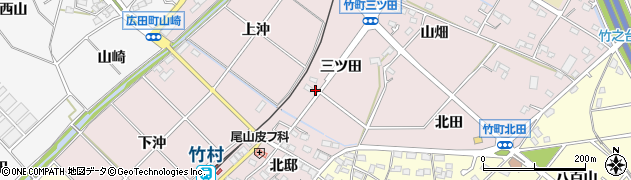 愛知県豊田市竹町三ツ田周辺の地図