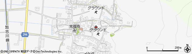 兵庫県西脇市黒田庄町前坂595周辺の地図