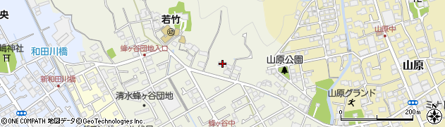 静岡県静岡市清水区蜂ヶ谷393周辺の地図