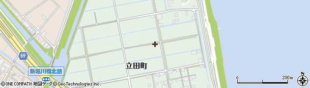 三重県桑名市立田町周辺の地図