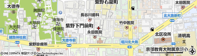 京都府京都市北区紫野下石龍町周辺の地図