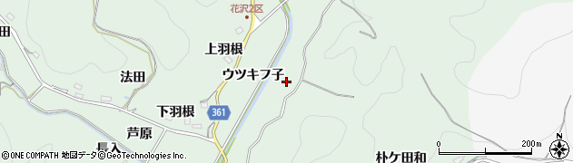 愛知県豊田市花沢町（笹ケ田和）周辺の地図