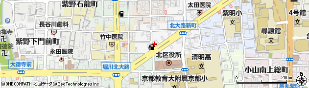 京都府京都市北区小山西大野町周辺の地図
