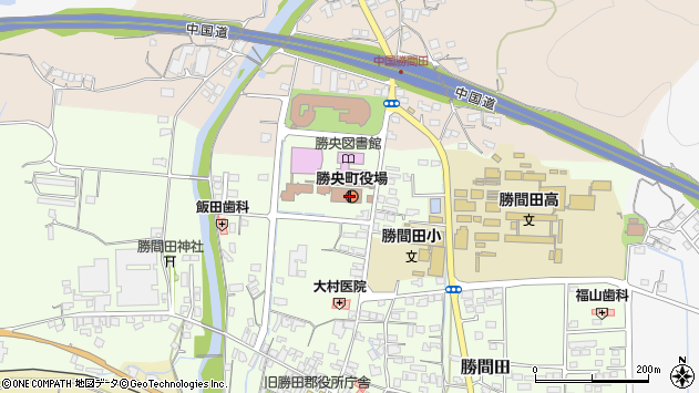 〒709-4300 岡山県勝田郡勝央町（以下に掲載がない場合）の地図
