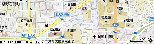 京都府京都市北区小山東大野町周辺の地図