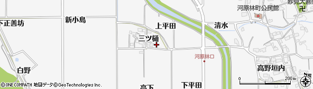 京都府亀岡市河原林町河原尻三ツ樋1周辺の地図