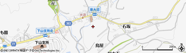 愛知県豊田市大沼町（八沢）周辺の地図