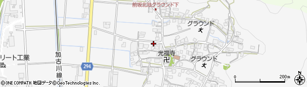 兵庫県西脇市黒田庄町前坂641周辺の地図