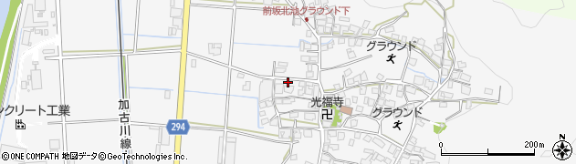 兵庫県西脇市黒田庄町前坂636周辺の地図