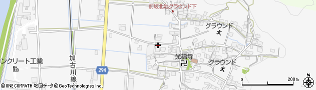 兵庫県西脇市黒田庄町前坂697周辺の地図