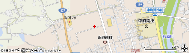 兵庫県多可町（多可郡）中区安坂周辺の地図