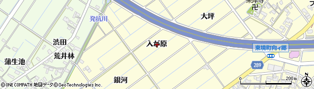 愛知県刈谷市東境町入が原周辺の地図